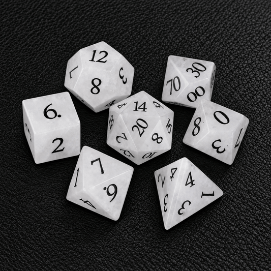GELOHO Gemstone Dice Set Frostbound Prophecy-Gemstone Dice Set