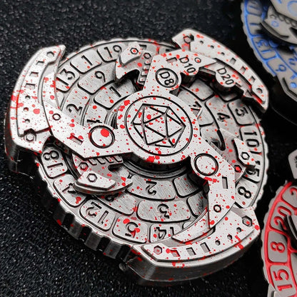 Geloho Bloodstain Gear Mechanical Knife Fidget Dice Spinner