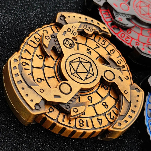 Geloho Golden Gear Mechanical Knife Fidget Dice Spinner