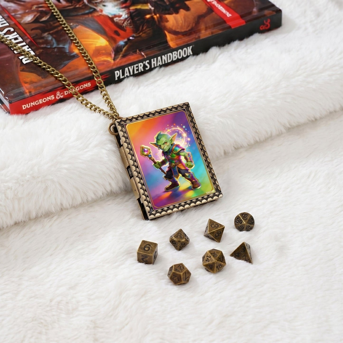 Geloho dice set necklace Goblin Mage Dice Necklace