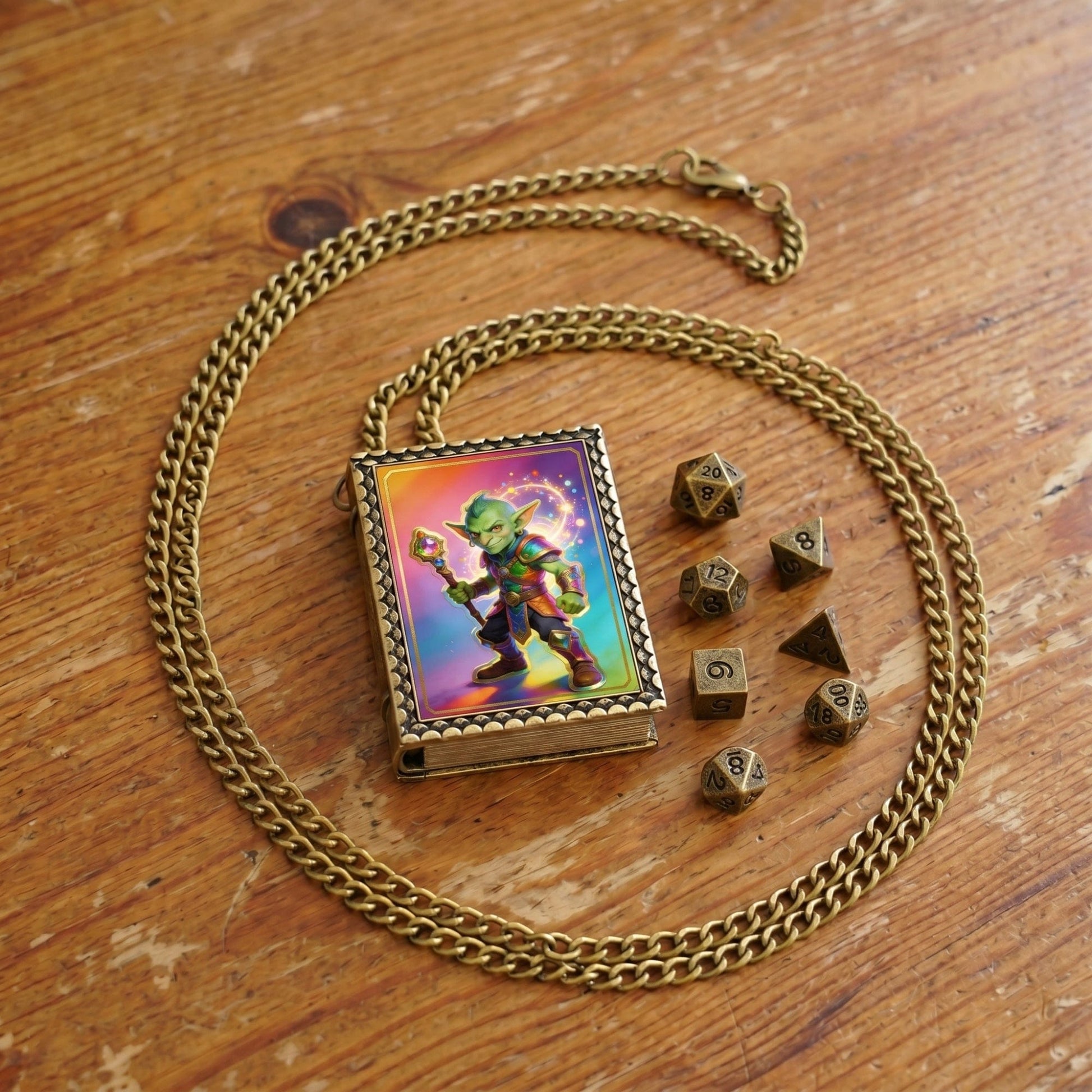 Geloho dice set necklace Goblin Mage Dice Necklace