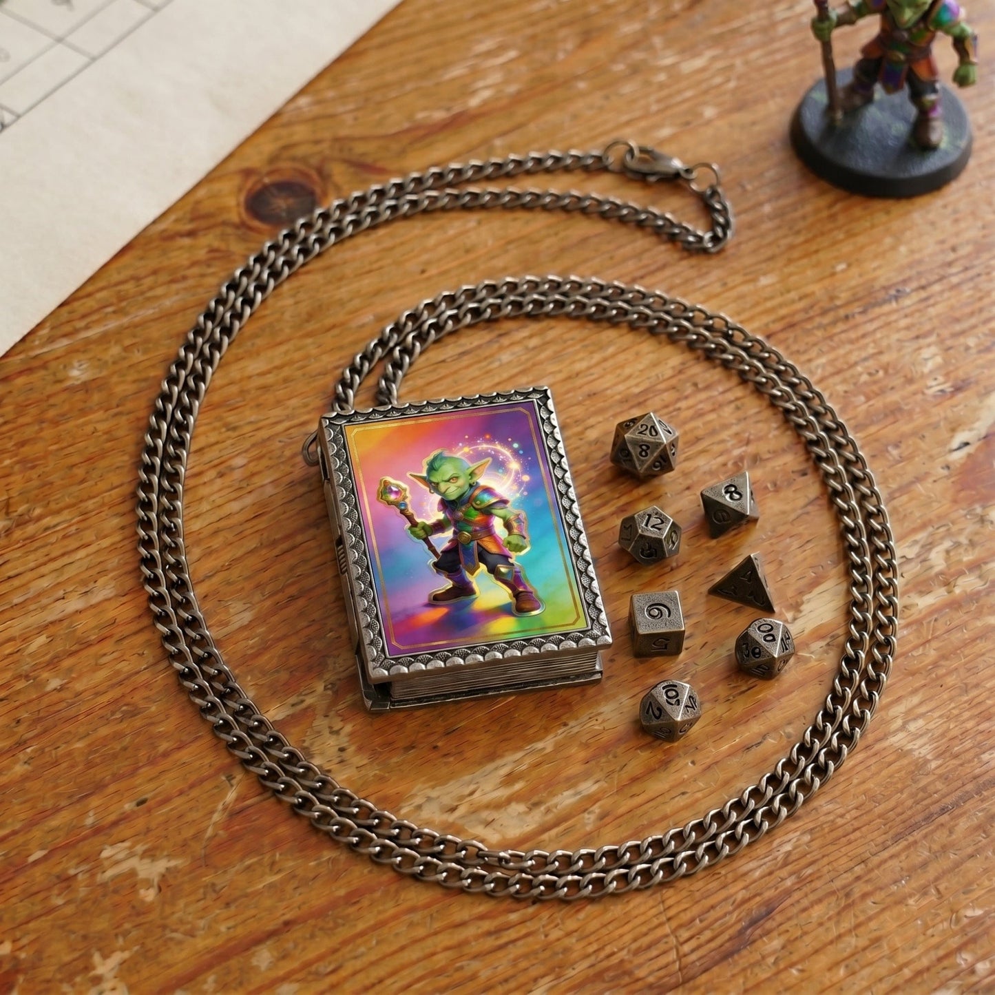 Geloho dice set necklace Goblin Mage Dice Necklace
