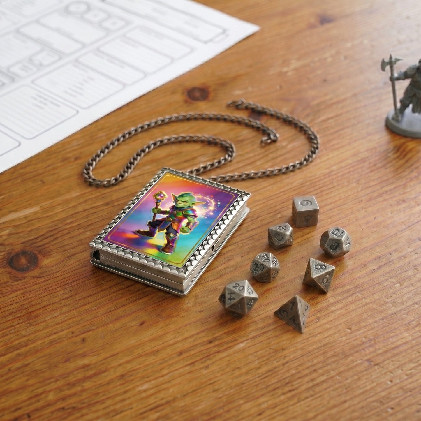 Geloho dice set necklace Goblin Mage Dice Necklace