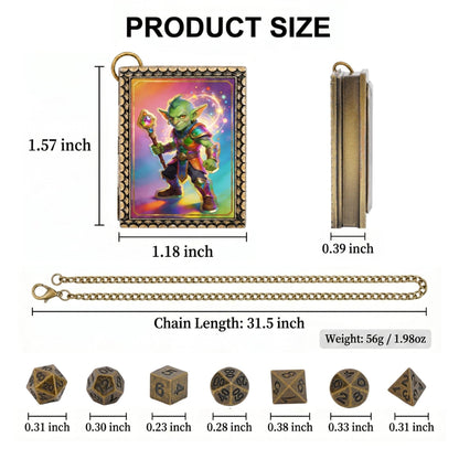 Geloho dice set necklace Goblin Mage Dice Necklace