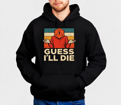 Guessing Was Fatal D&D hoodie on male model