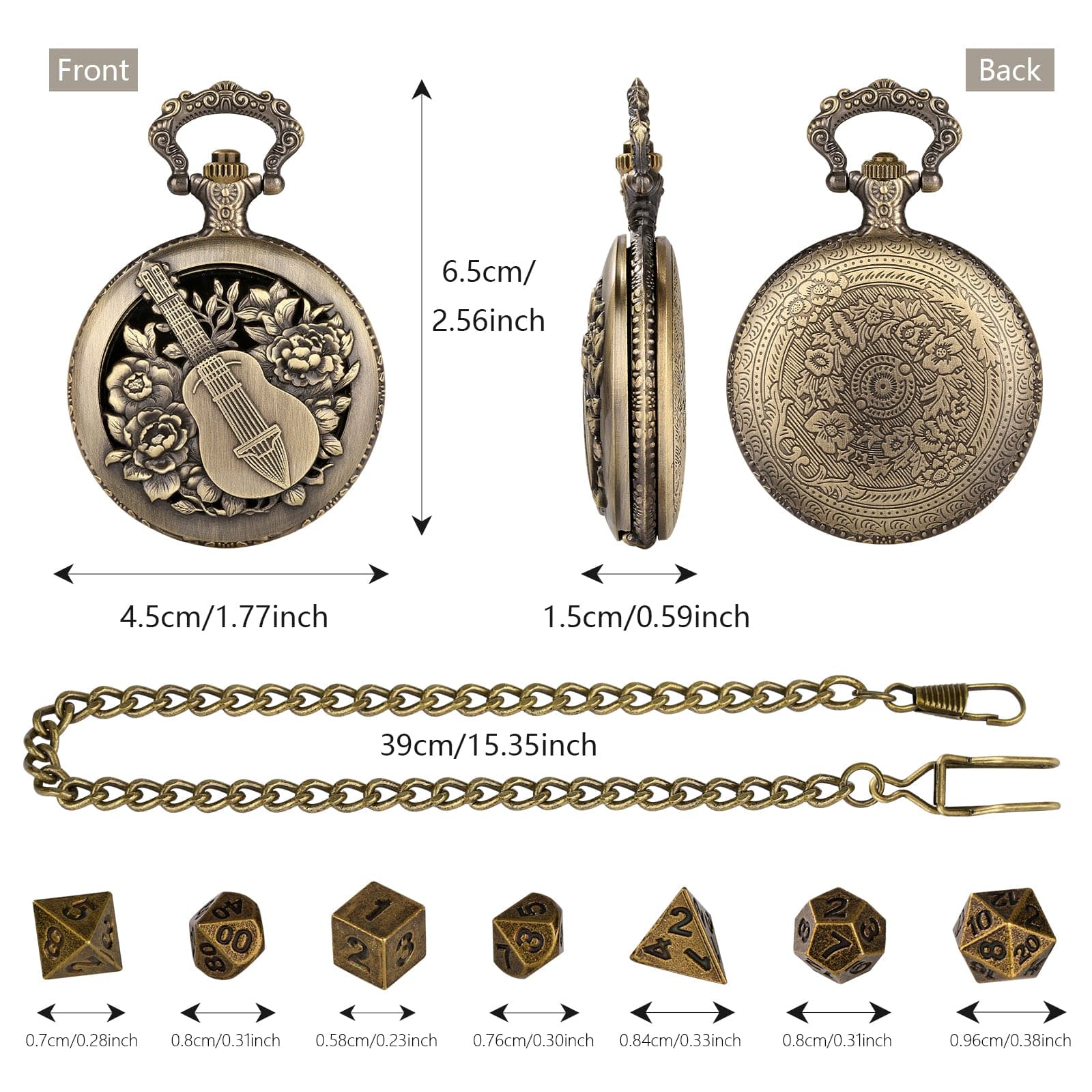 Geloho D20, Dragon Guitar Pocket Watch Dice Set