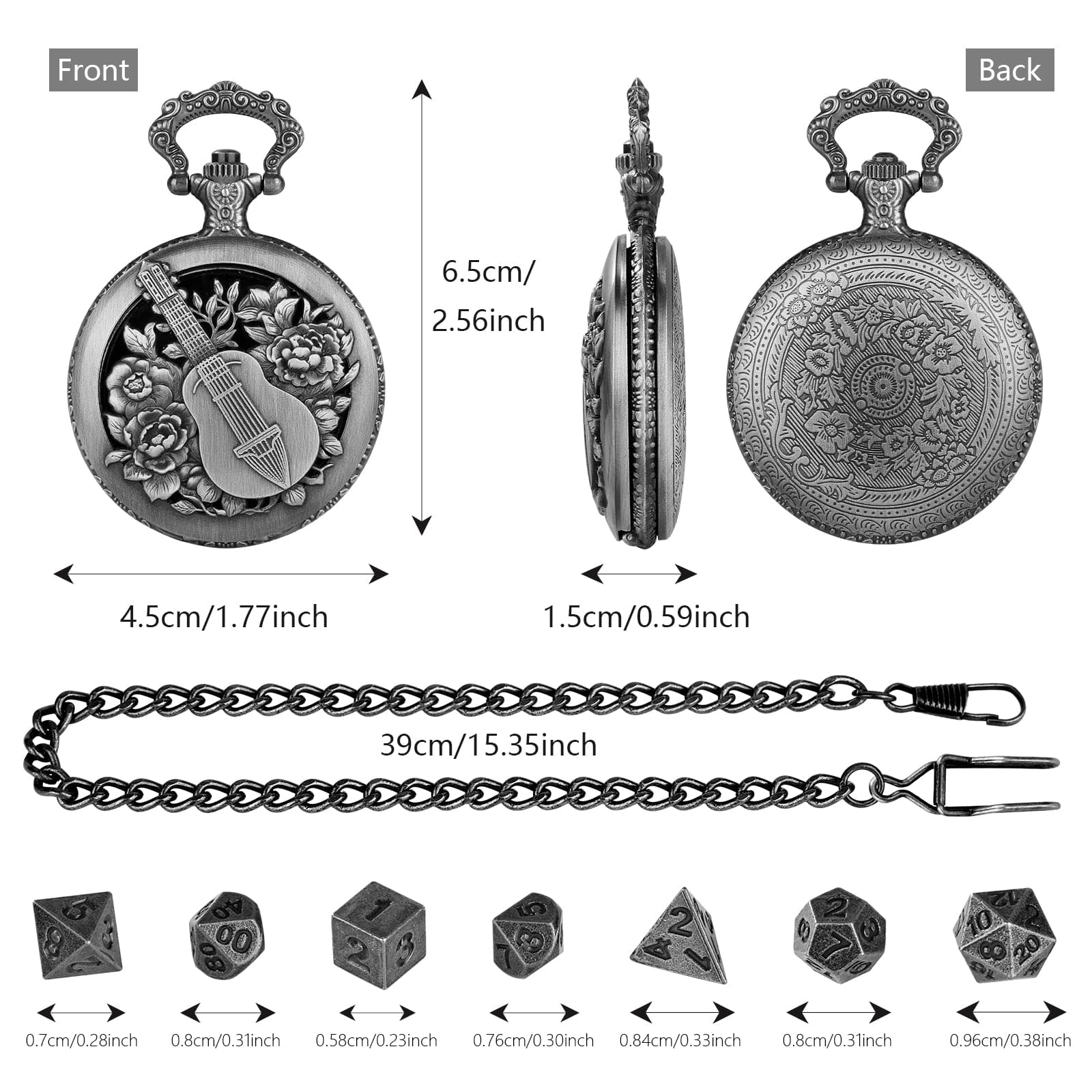 Geloho D20, Dragon Guitar Pocket Watch Dice Set
