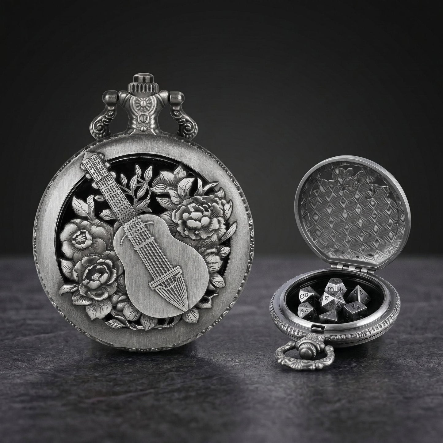 Geloho D20, Dragon Guitar Pocket Watch Dice Set