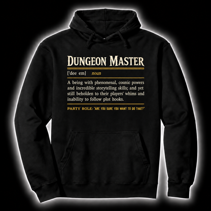 Herding The Party black D&D hoodie