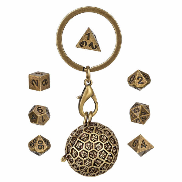 Geloho Hollow D20 Mini Dice Set Keychain
