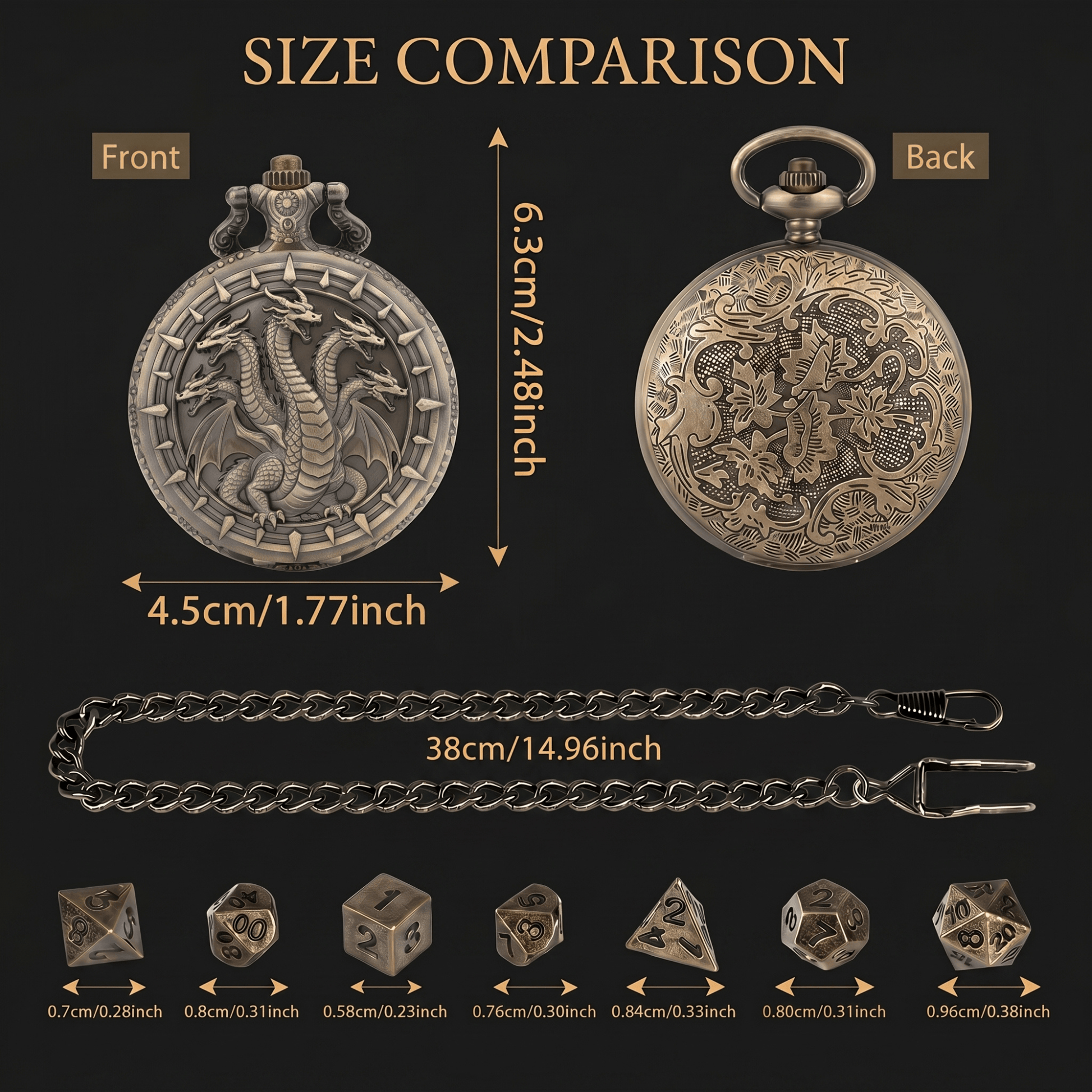 Geloho Hydra Pocket Watch Dice Set