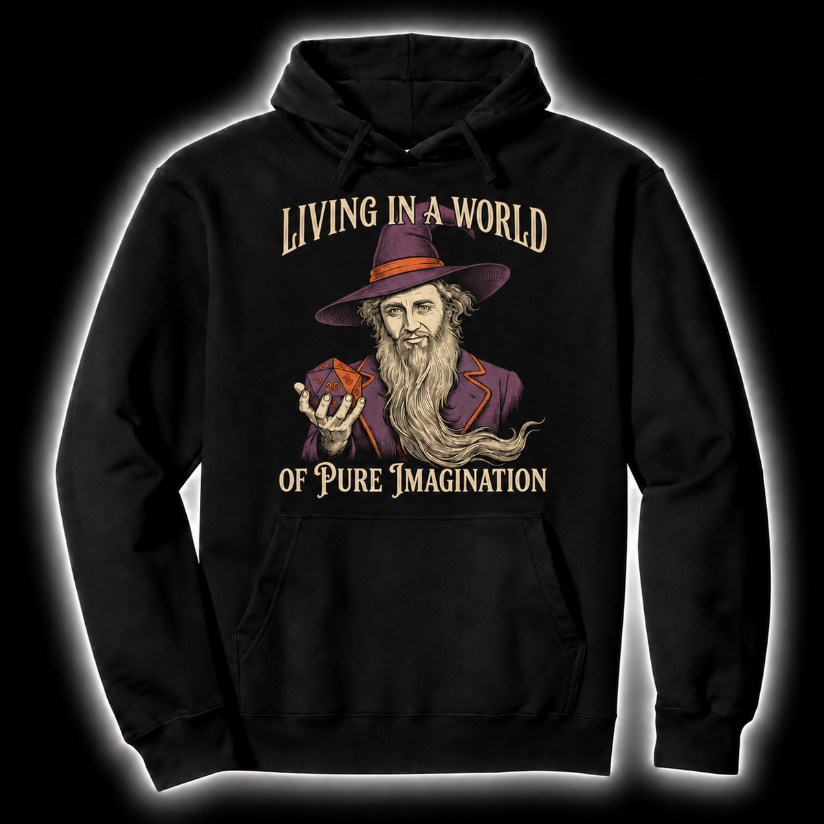 Imagination Is Magic black D&D hoodie