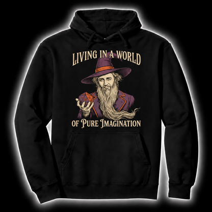 Imagination Is Magic black D&D hoodie