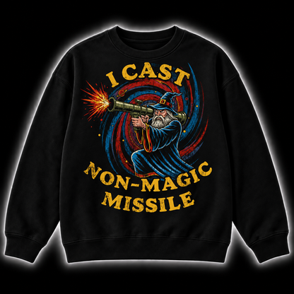 Improvised Magic Missile - DnD Sweatshirt front product view