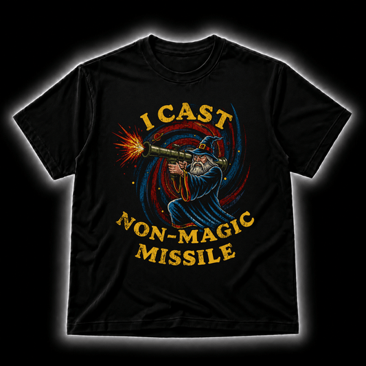 GELOHO DnD T-Shirt Improvised Magic Missile - DnD T-shirt