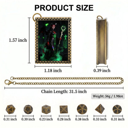 Geloho dice set necklace Infernal Warlock Dice Necklace