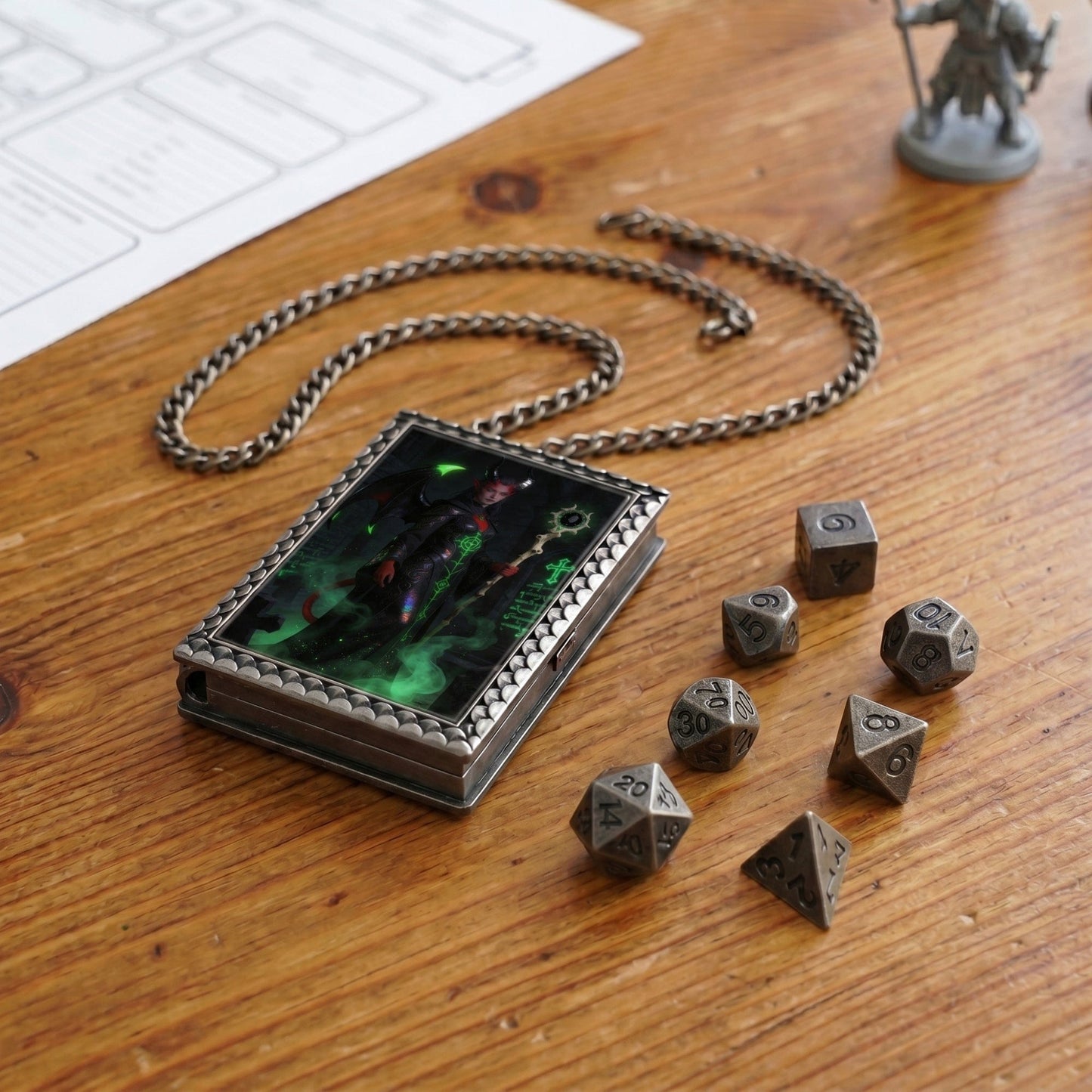 Geloho dice set necklace Infernal Warlock Dice Necklace