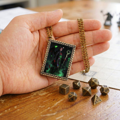 Geloho dice set necklace Infernal Warlock Dice Necklace