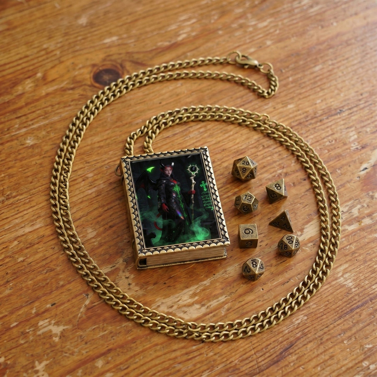 Geloho dice set necklace Infernal Warlock Dice Necklace