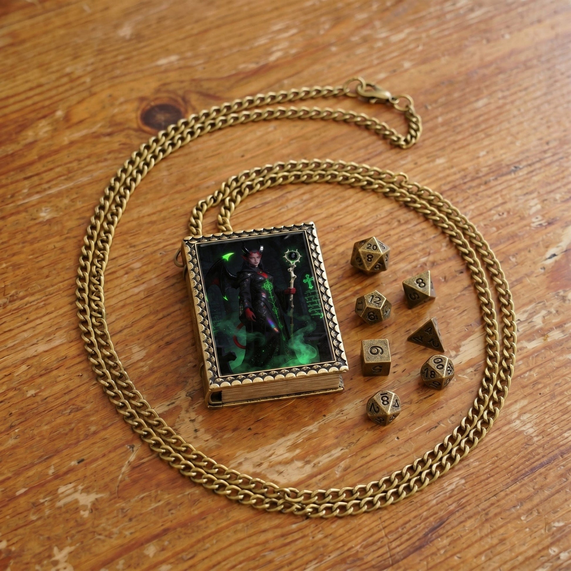 Geloho dice set necklace Infernal Warlock Dice Necklace