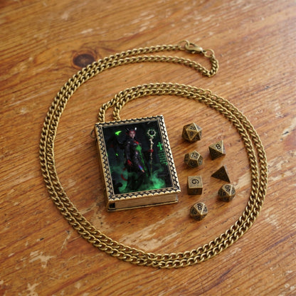 Geloho dice set necklace Infernal Warlock Dice Necklace