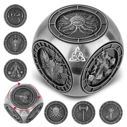Geloho metal Silver Legendary Dice Cube Spinner