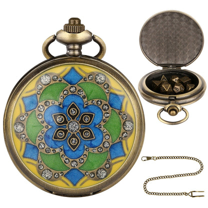 Geloho D20, Dragon Mandala Pocket Watch Dice Set