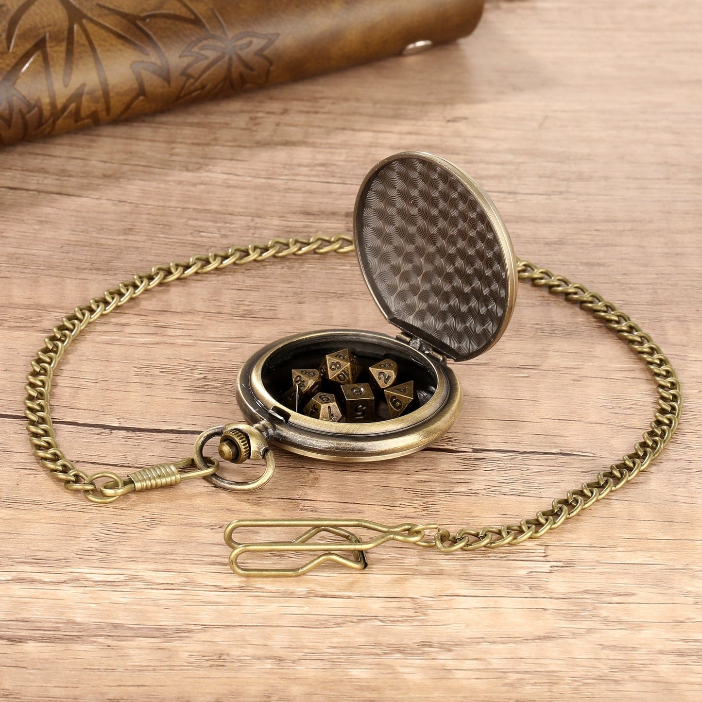 Geloho D20, Dragon Mandala Pocket Watch Dice Set
