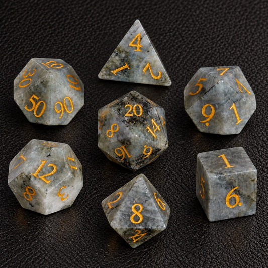 GELOHO Gemstone Dice Set Mistbound Rune-Gemstone Dice Set