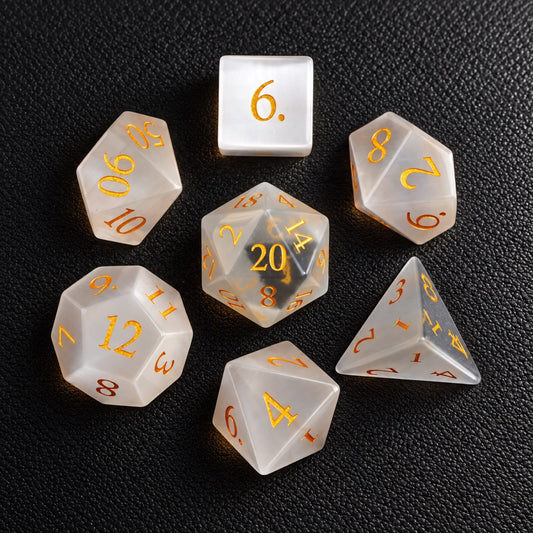 GELOHO Gemstone Dice Set Moonlit Fey Eye-Gemstone Dice Set