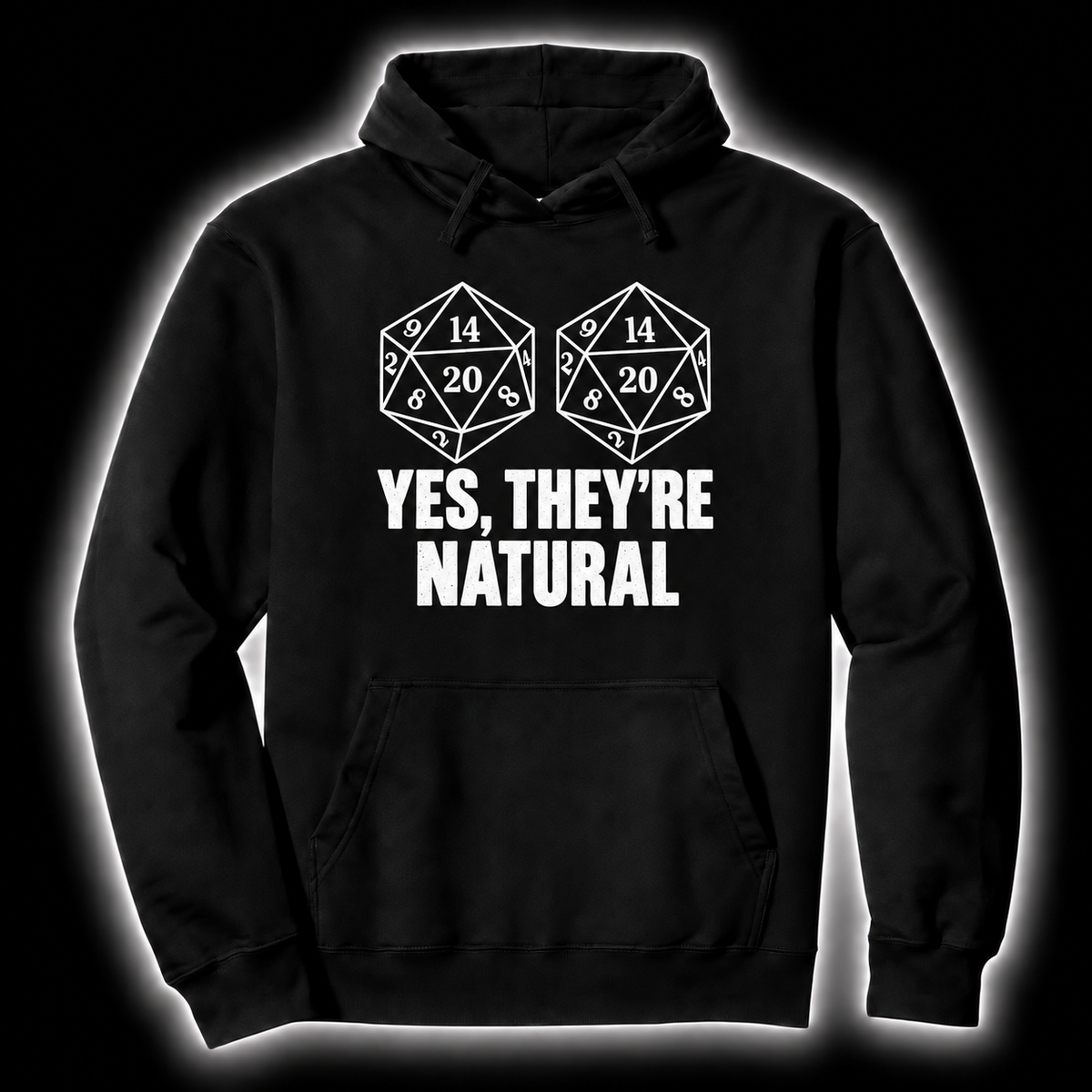 Naturally Rolled black D&D hoodie