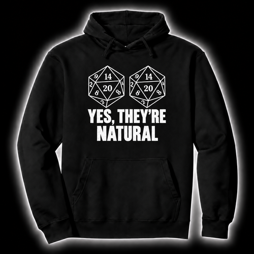 Naturally Rolled black D&D hoodie