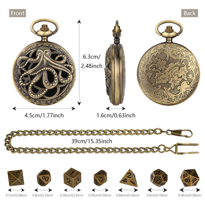 Geloho Octopus Pocket Watch Dice Set