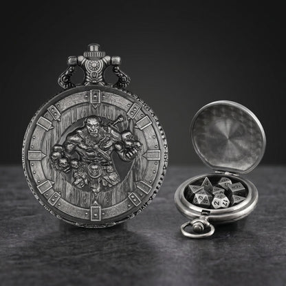 Geloho Orc Warlord Pocket Watch Dice Set
