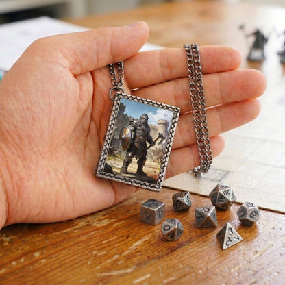 Geloho dice set necklace Orc Warrior Dice Necklace
