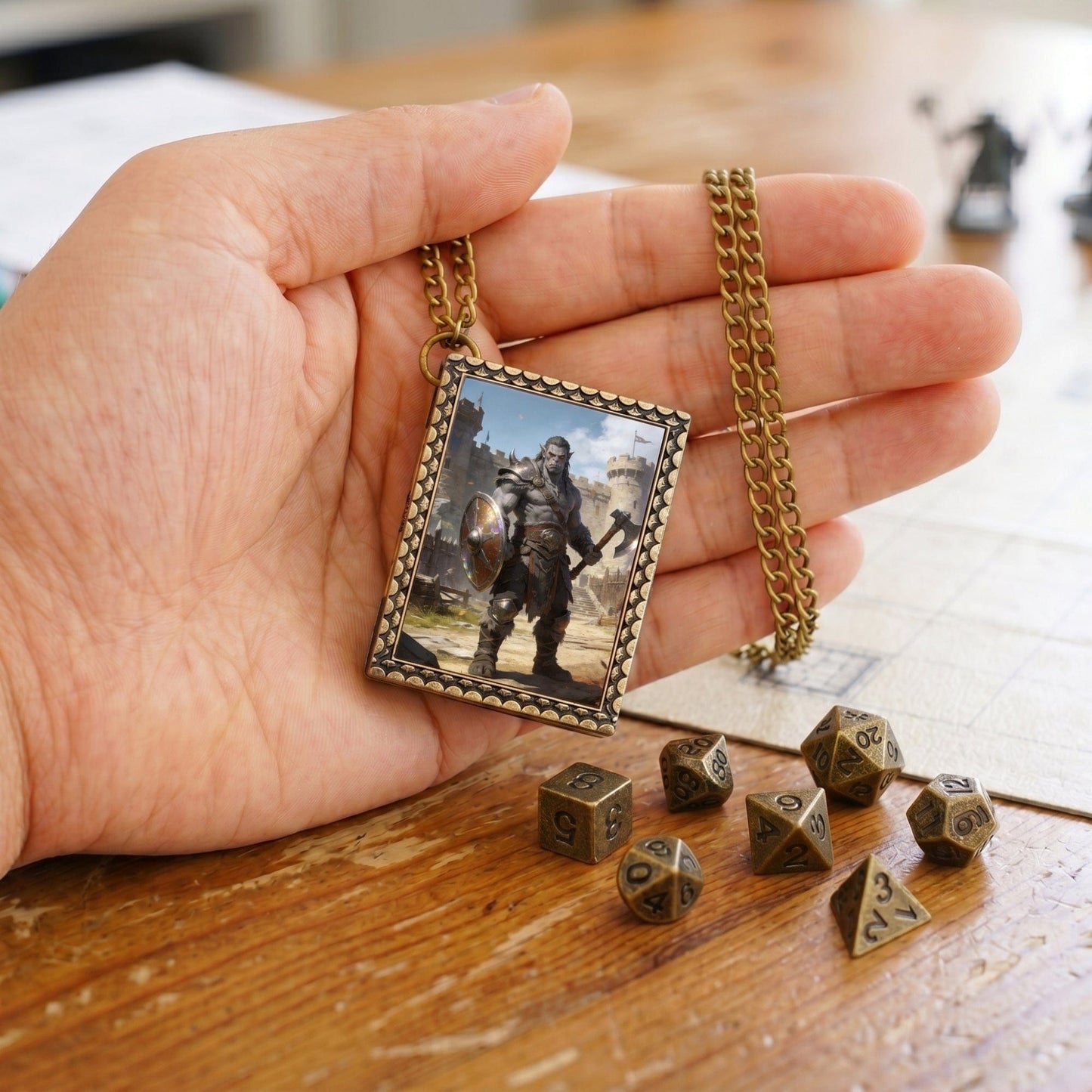 Geloho dice set necklace Orc Warrior Dice Necklace