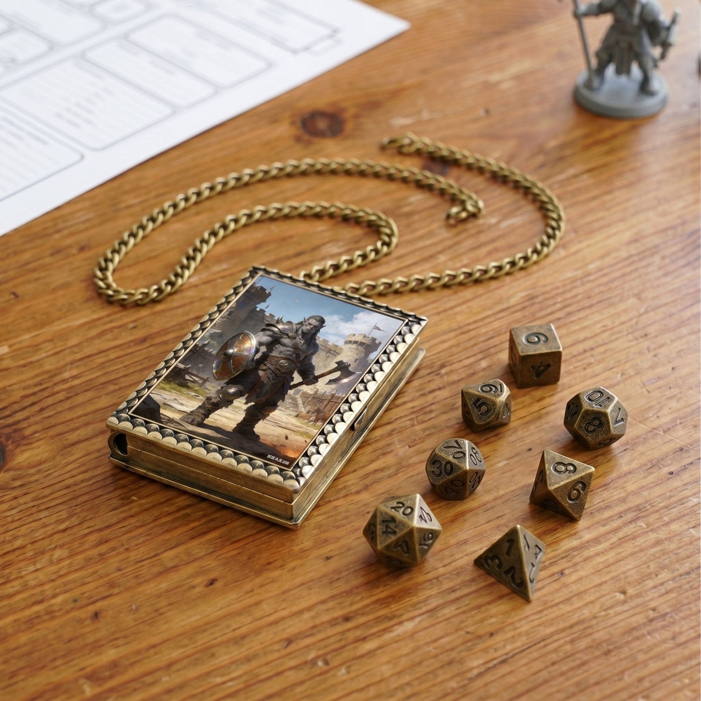 Geloho dice set necklace Orc Warrior Dice Necklace
