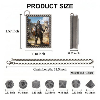 Geloho dice set necklace Orc Warrior Dice Necklace