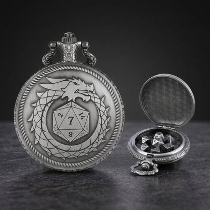 Geloho Ouroboros Dragon Pocket Watch Dice Set