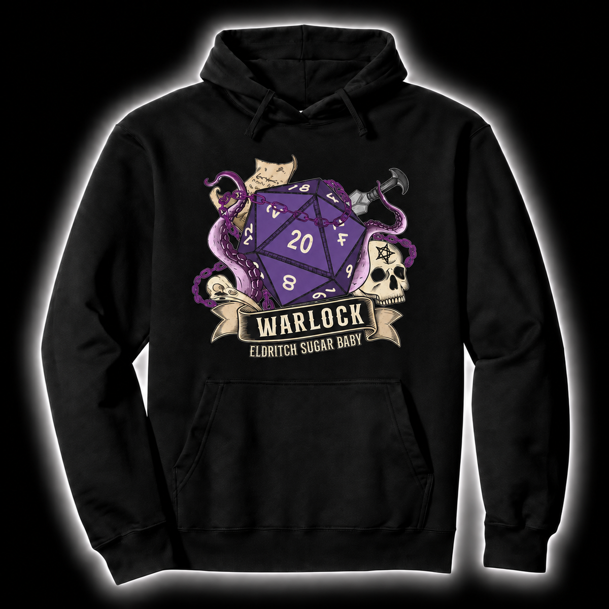 Pact Powered Problems black D&D hoodie