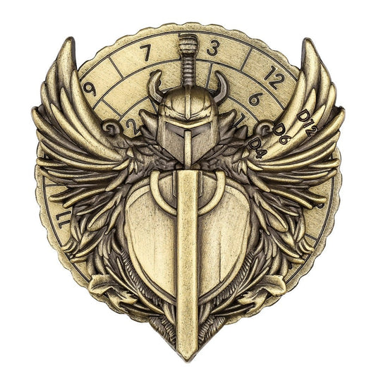Geloho metal Bronze Paladin’s Shield Dice Spinner