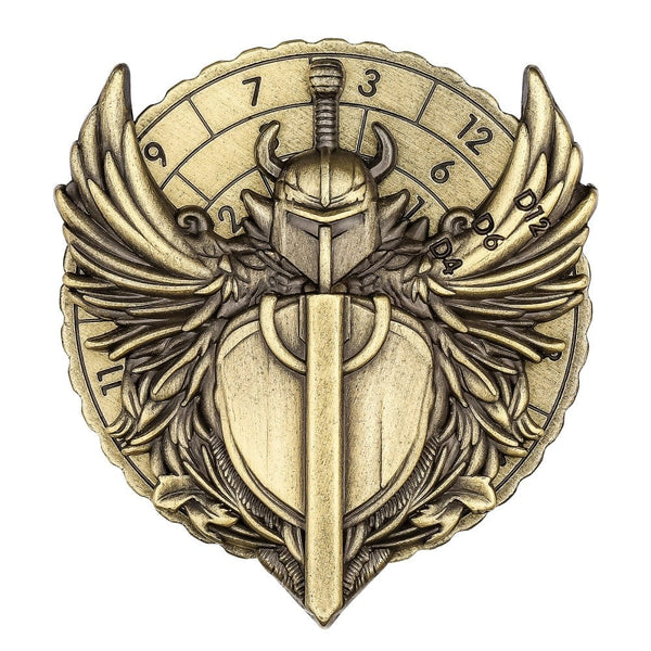 Geloho metal Bronze Paladin’s Shield Dice Spinner