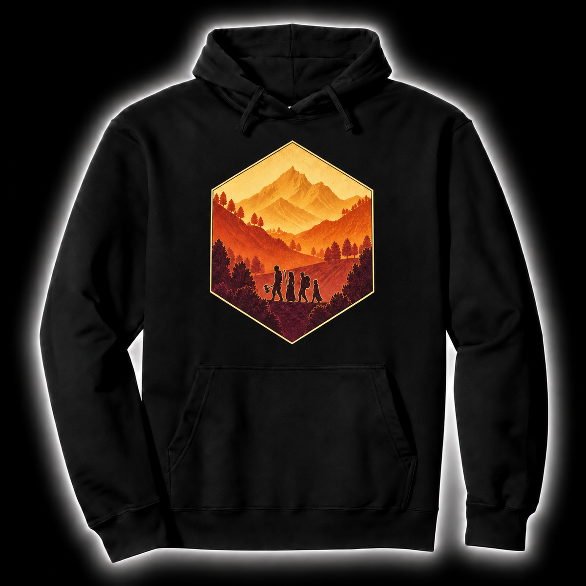 Party Before Destination black D&D hoodie
