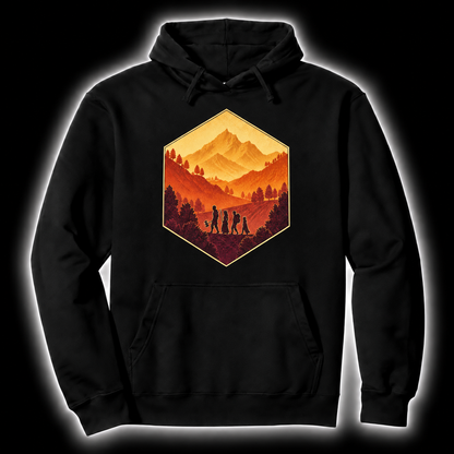 Party Before Destination black D&D hoodie