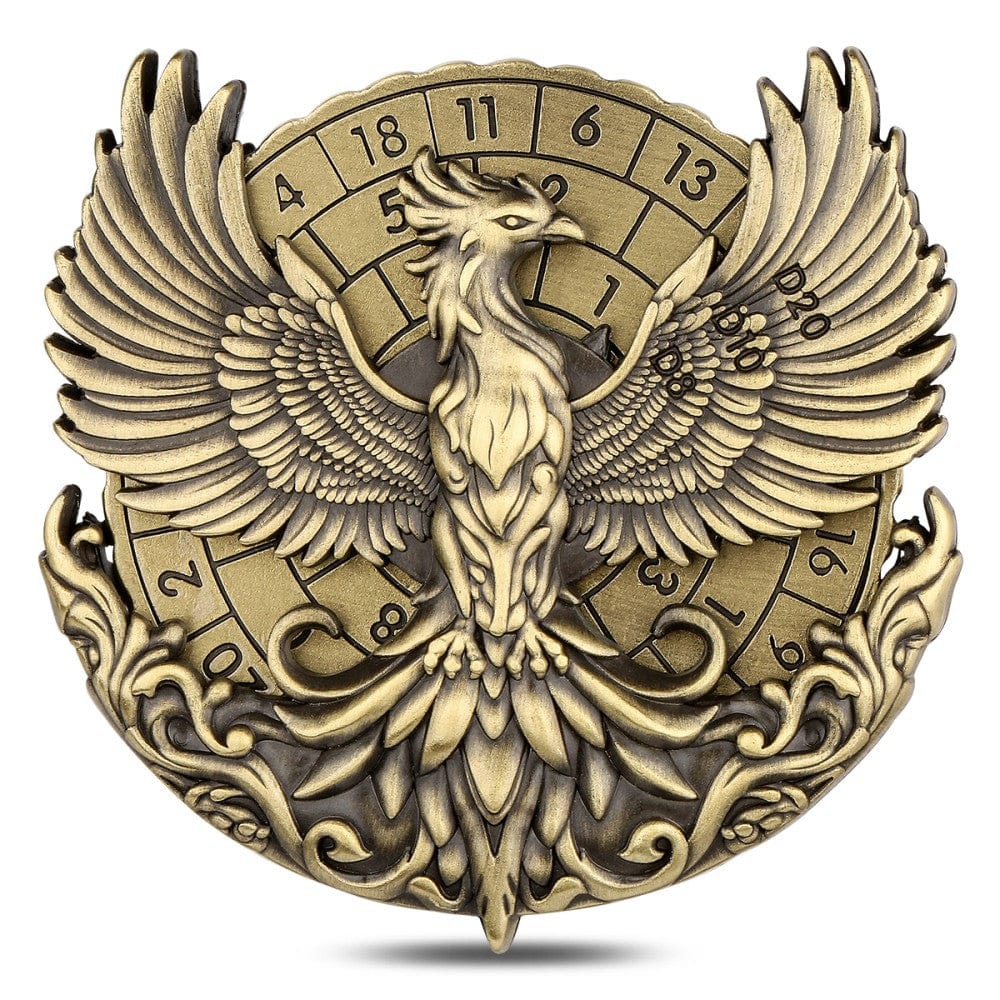 Geloho metal Bronze Phoenix Rebirth Dice Spinner