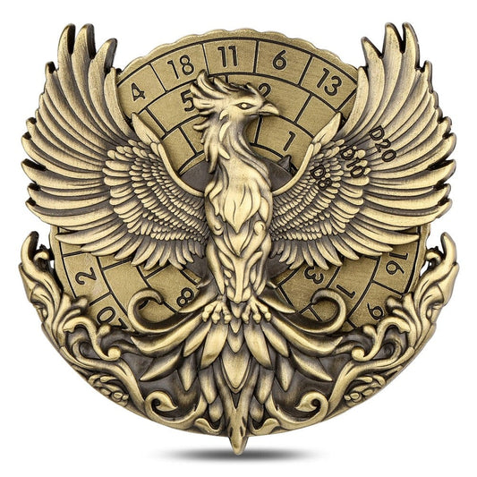 Geloho metal Bronze Phoenix Rebirth Dice Spinner