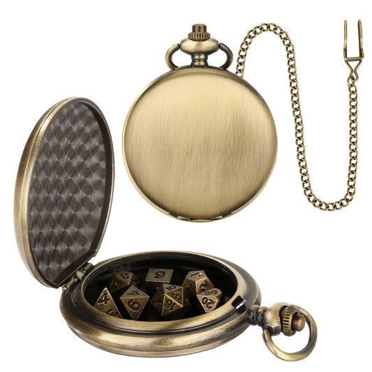 Geloho Bronze Pocket Watch Dice Set