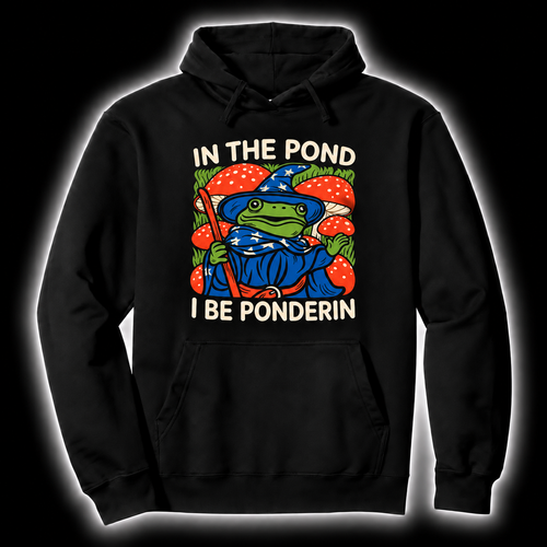 Pondside Wisdom Check black D&D hoodie