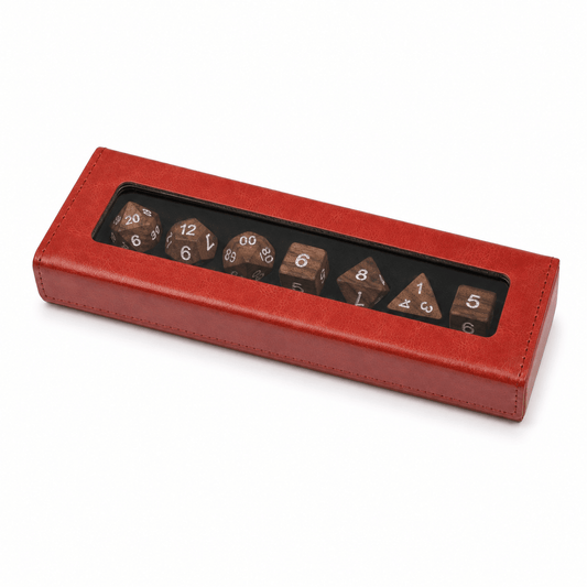Geloho Premium Leather Wooden Dice Case