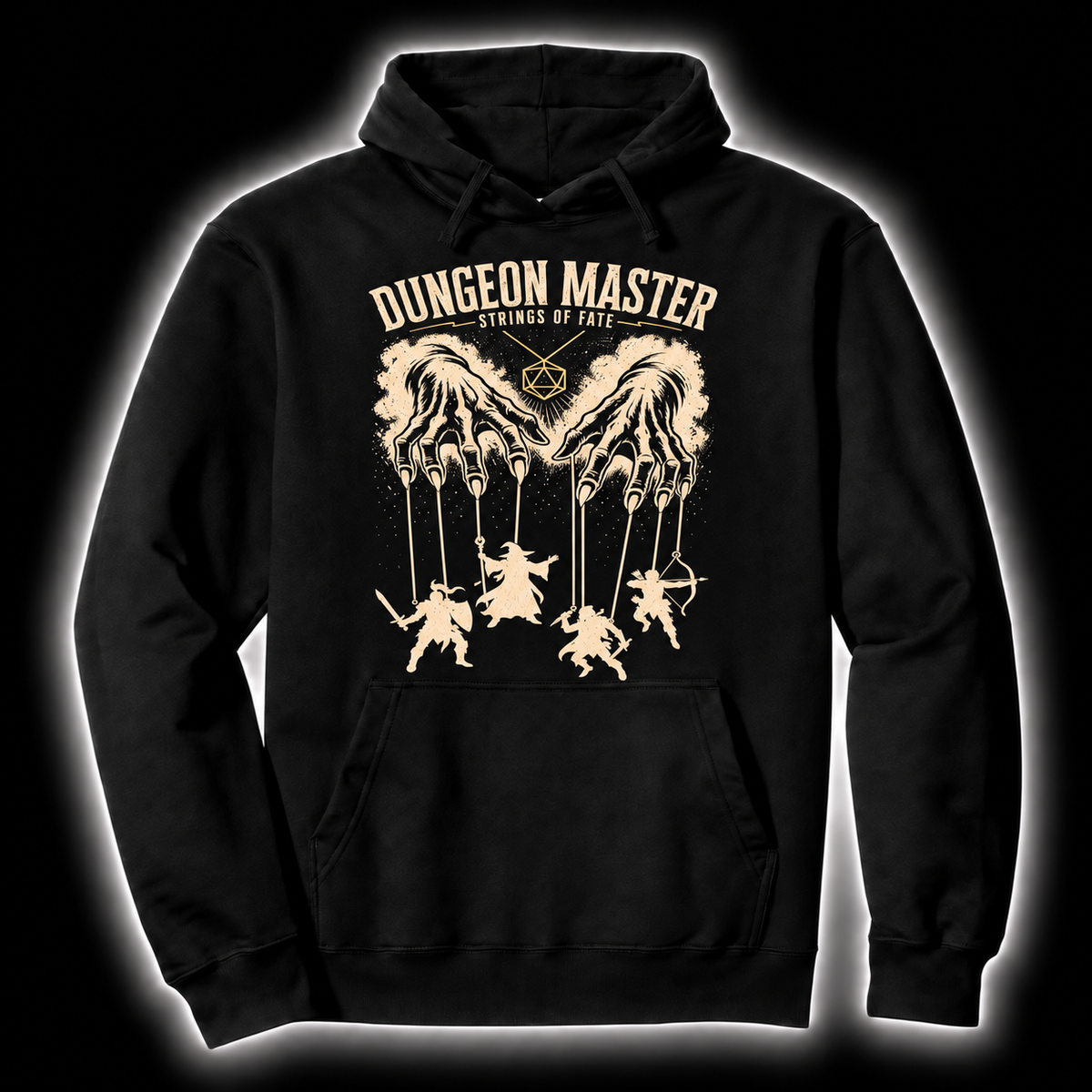 Pulling Every String black D&D hoodie